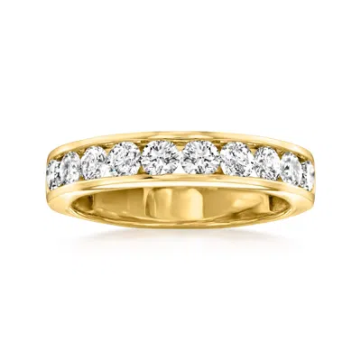 Ross-simons Channel-set Diamond Wedding Band In 14kt Yellow Gold In Neutral
