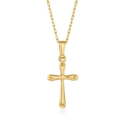 Ross-simons Child's 14kt Yellow Gold Cross Necklace