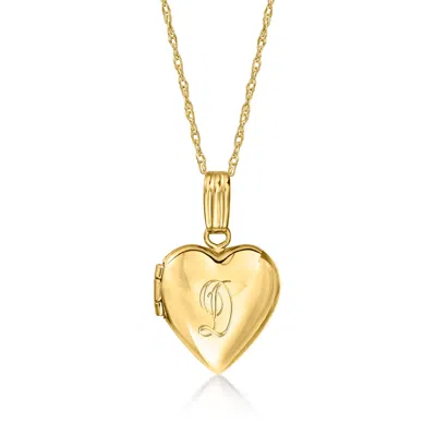 Ross-simons Child's 14kt Yellow Gold Personalized Heart Locket Necklace