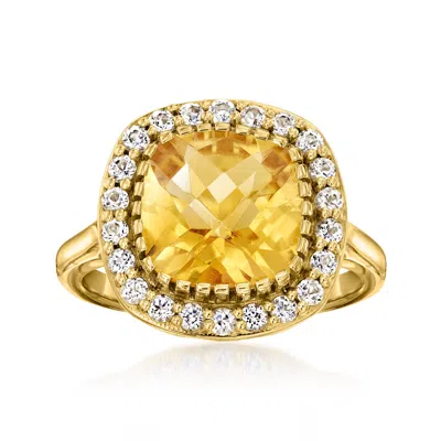 Ross-simons Citrine And . White Topaz Ring In 18kt Gold Over Sterling In Yellow