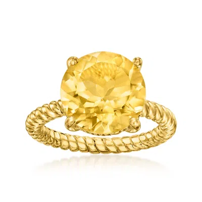 Ross-simons Citrine Ring In 18kt Gold Over Sterling