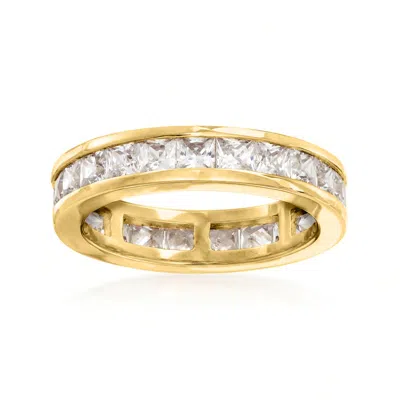 Ross-simons Cz Eternity Band In 18kt Yellow Gold Over Sterling Silver