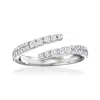 Ross-simons Diamond Bypass Ring In Sterling Silver In Silver