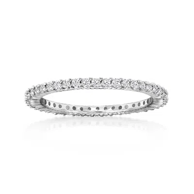 Ross-simons Diamond Eternity Band In 14kt White Gold In Silver