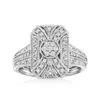 Ross-simons Diamond Scrollwork Ring In Sterling Silver In Metallic