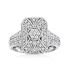 Ross-simons Diamond Scrollwork Ring In Sterling Silver In Metallic
