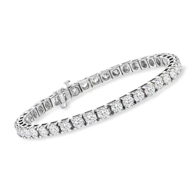 Ross-simons Diamond Tennis Bracelet In 14kt White Gold In Metallic