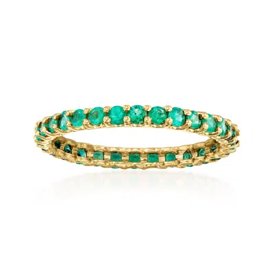 Ross-simons Emerald Eternity Band In 14kt Yellow Gold