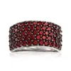 Ross-simons Garnet Multi-row Ring In Sterling Silver In Red
