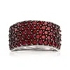 Ross-simons Garnet Multi-row Ring In Sterling Silver In Red