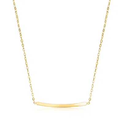 Ross-simons Italian 10kt Yellow Gold Bar Necklace