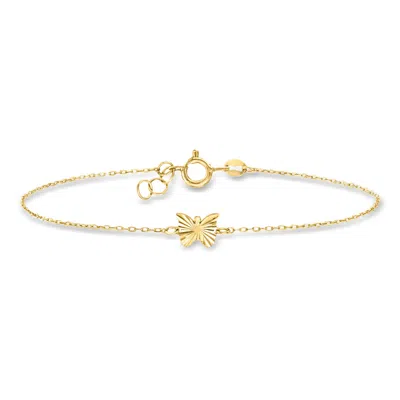 Ross-simons Italian 10kt Yellow Gold Butterfly Bracelet