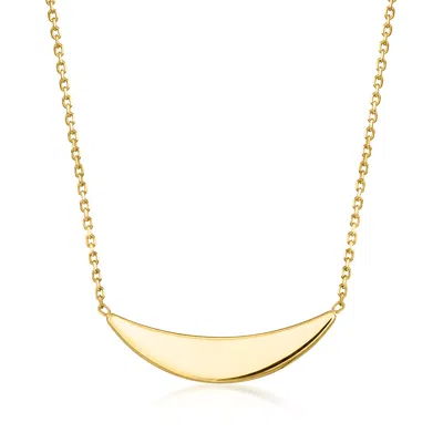 Ross-simons Italian 10kt Yellow Gold Crescent Bar Necklace