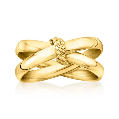 Ross-simons Italian 10kt Yellow Gold Crisscross Ring