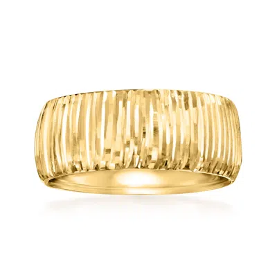 Ross-simons Italian 10kt Yellow Gold Diamond-cut Ring