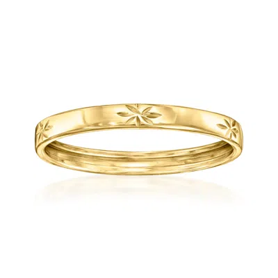 Ross-simons Italian 10kt Yellow Gold Diamond-cut Star Ring