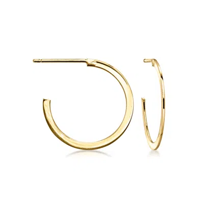 Ross-simons Italian 10kt Yellow Gold Flat C-hoop Earrings