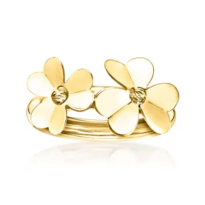 Ross-simons Italian 10kt Yellow Gold Flower Ring