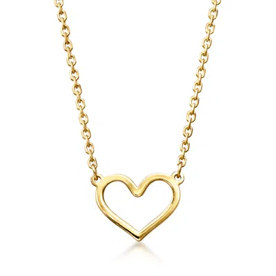 Ross-simons Italian 10kt Yellow Gold Heart Necklace