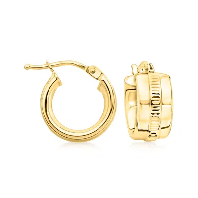 Ross-simons Italian 10kt Yellow Gold Huggie Hoop Earrings
