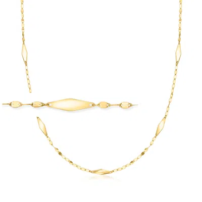 Ross-simons Italian 10kt Yellow Gold Kite Station Necklace