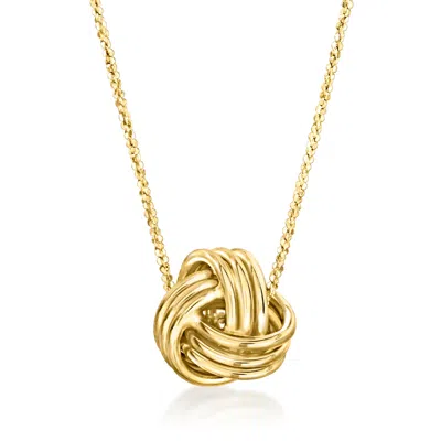 Ross-simons Italian 10kt Yellow Gold Love Knot Necklace