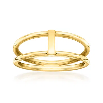 Ross-simons Italian 10kt Yellow Gold Open-space Bar Ring