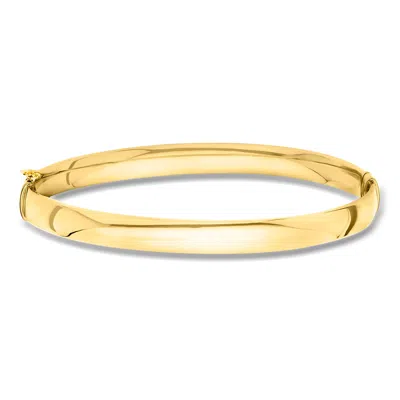 Ross-simons Italian 10kt Yellow Gold Oval Bangle Bracelet