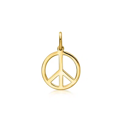 Ross-simons Italian 10kt Yellow Gold Peace Sign Charm