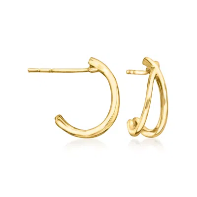 Ross-simons Italian 10kt Yellow Gold Split C-hoop Earrings