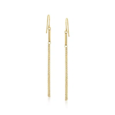 Ross-simons Italian 14kt Yellow Gold Cable-chain Drop Earrings