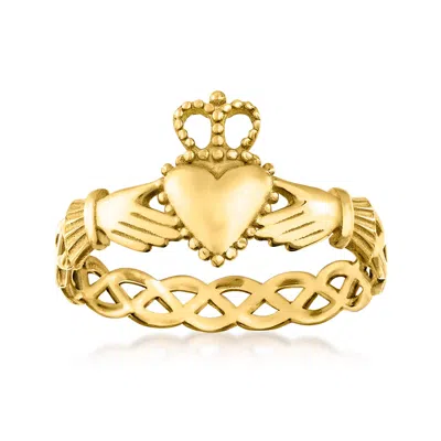 Ross-simons Italian 14kt Yellow Gold Claddagh Ring
