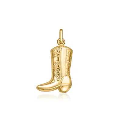 Ross-simons Italian 14kt Yellow Gold Cowboy Boot Charm
