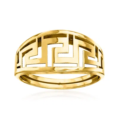 Ross-simons Italian 14kt Yellow Gold Greek Key Ring