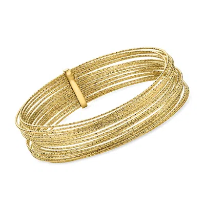 Ross-simons Italian 14kt Yellow Gold-plated Multi-strand Bangle Bracelet