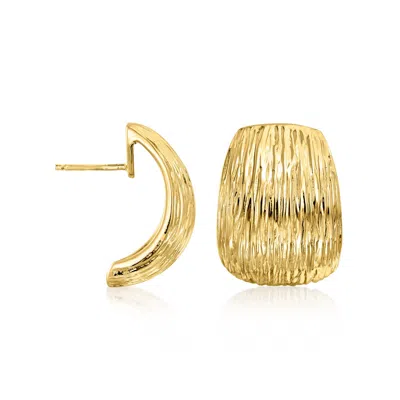 Ross-simons Italian 14kt Yellow Gold-plated Textured C-hoop Earrings