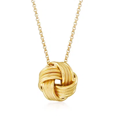 Ross-simons Italian 18kt Gold Over Sterling Love Knot Necklace