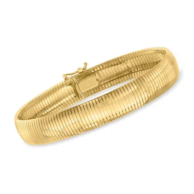 Ross-simons Italian 18kt Gold Over Sterling Omega Bracelet
