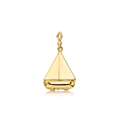 Ross-simons Italian 18kt Gold Over Sterling Sailboat Charm