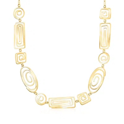 Ross-simons Italian 18kt Gold Over Sterling Spiral Openwork Necklace