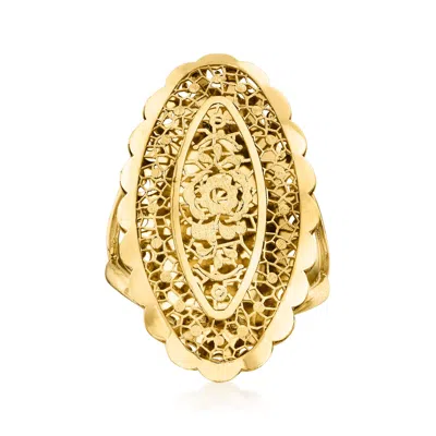 Ross-simons Italian 18kt Yellow Gold Floral Openwork Ring