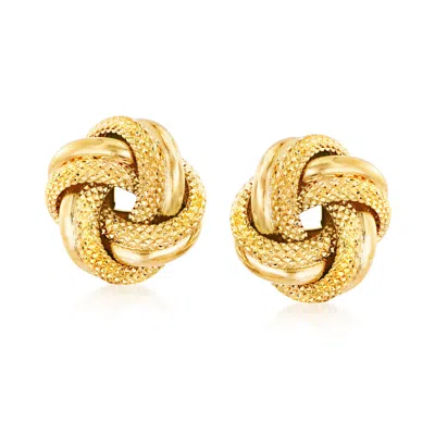 Ross-simons Italian 18kt Yellow Gold Love Knot Earrings