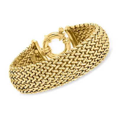 Ross-simons Italian 22kt Gold Over Sterling Silver Riso Bracelet