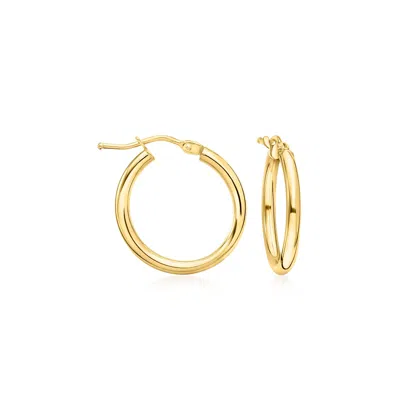 Ross-simons Italian 2mm 10kt Yellow Gold Hoop Earrings