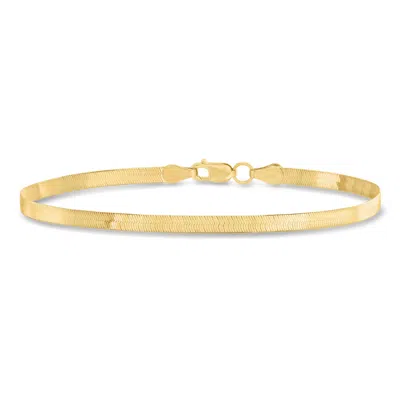 Ross-simons Italian 3mm 10kt Yellow Gold Herringbone Bracelet