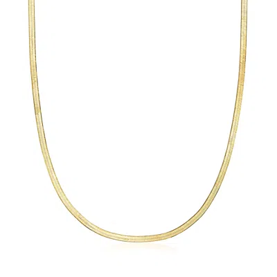 Ross-simons Italian 3mm 10kt Yellow Gold Herringbone Necklace