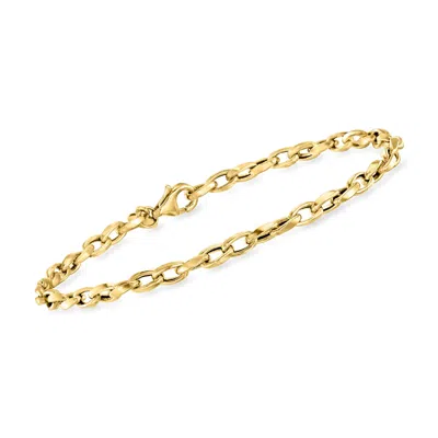 Ross-simons Italian 3mm 10kt Yellow Gold Twisted Cable-chain Bracelet