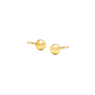 Ross-simons Italian 4mm 10kt Yellow Gold Ball Stud Earrings