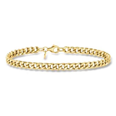 Ross-simons Italian 4mm 14kt Yellow Gold Curb-link Bracelet