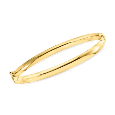 Ross-simons Italian 5mm 10kt Yellow Gold Bangle Bracelet In Multi